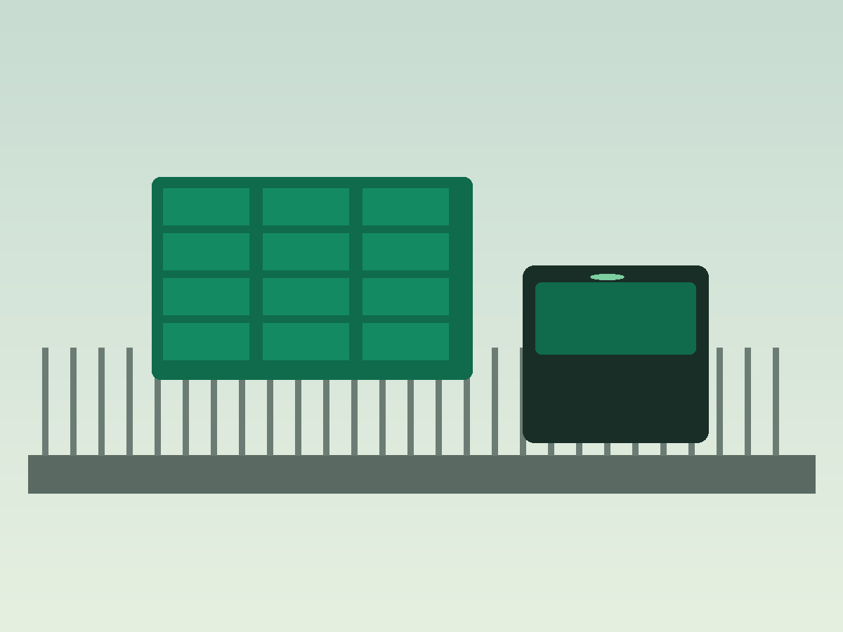 Illustration: Balkonmodul mit Speicher